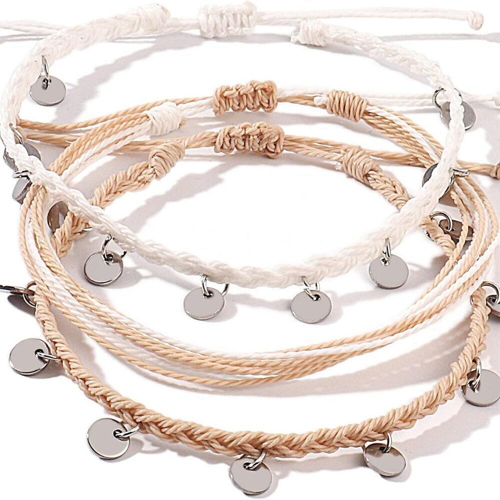 Waterproof Rope Anklets Set Adjustable Summer Bea… - image 1